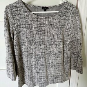 Talbots Women's Monochrome Textured Blouse